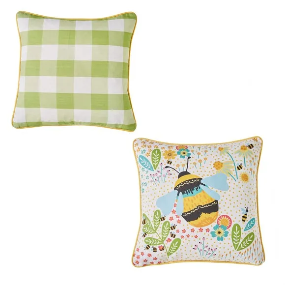 Buzzy Bee Outdoor Cotton Square Filled Cushion 4