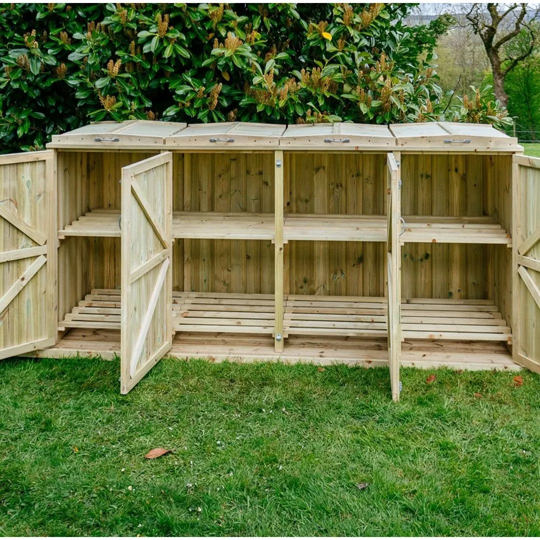 Buttercup Farm Shireburn 8 Box Store - Timber - Fits 8 x Boxes in Brown 6