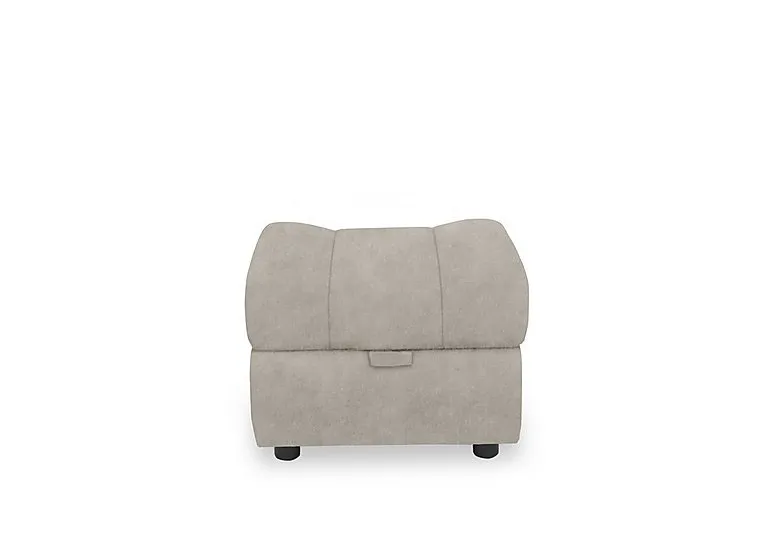 Aero Fabric Storage Footstool - Marble Cream