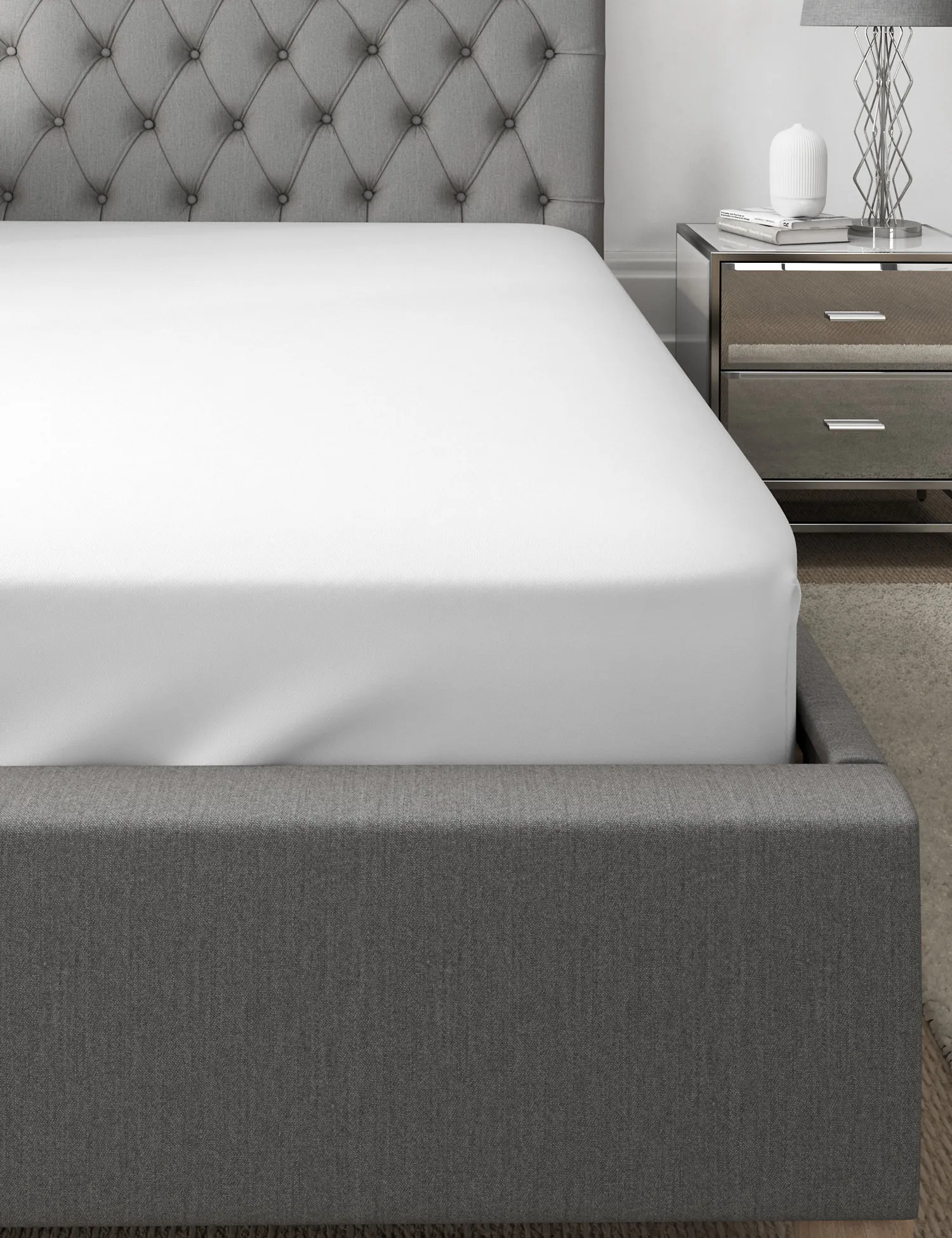 M&S Percale 300 Thread Count Deep Fitted Sheet
