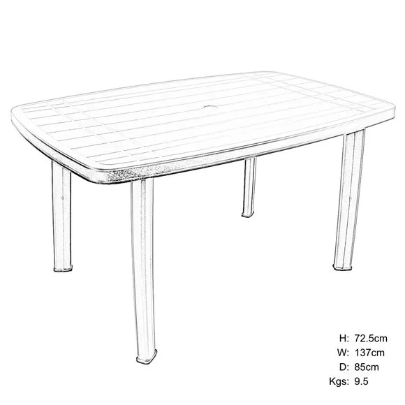 Trabella Aurora Rectangular Patio Table with 4 Bonnie Chairs 3