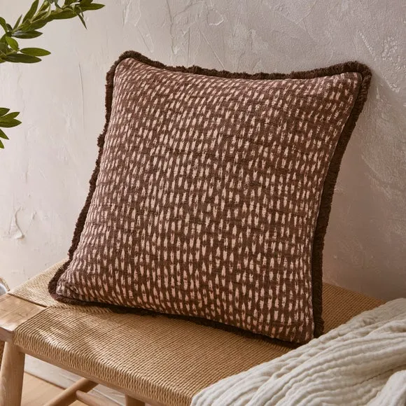 Matalasse Batik Effect Cotton Square Cushion Cover