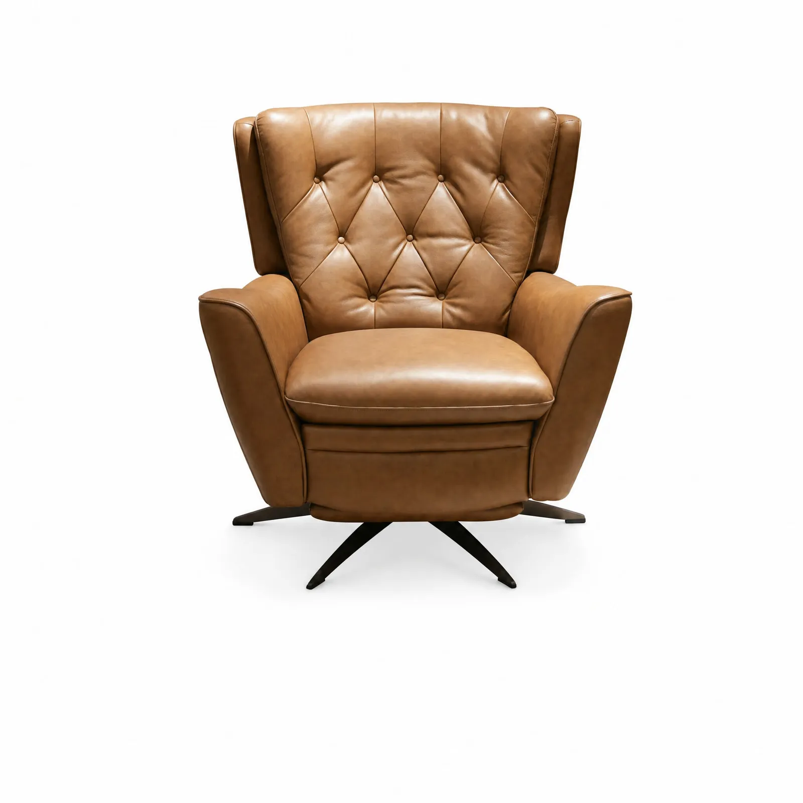 Charfield Swivel Recliner Chair 3015M, Brown Leather | Barker & Stonehouse 2