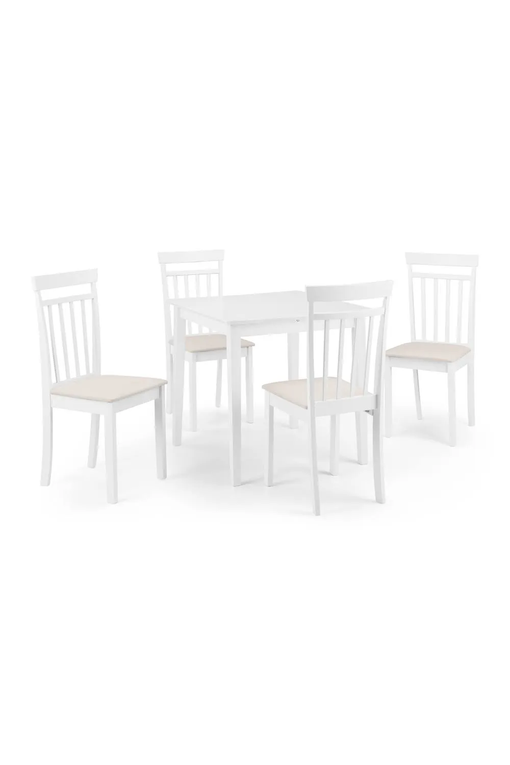 Julian Bowen Rufford Square to Rectangular Extending 4 Seater Dining Table in White 5