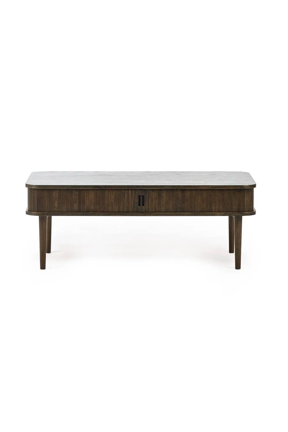 Julian Bowen Arya Rectangular Coffee Table with Sliding Door Storage in Dark Brown 4