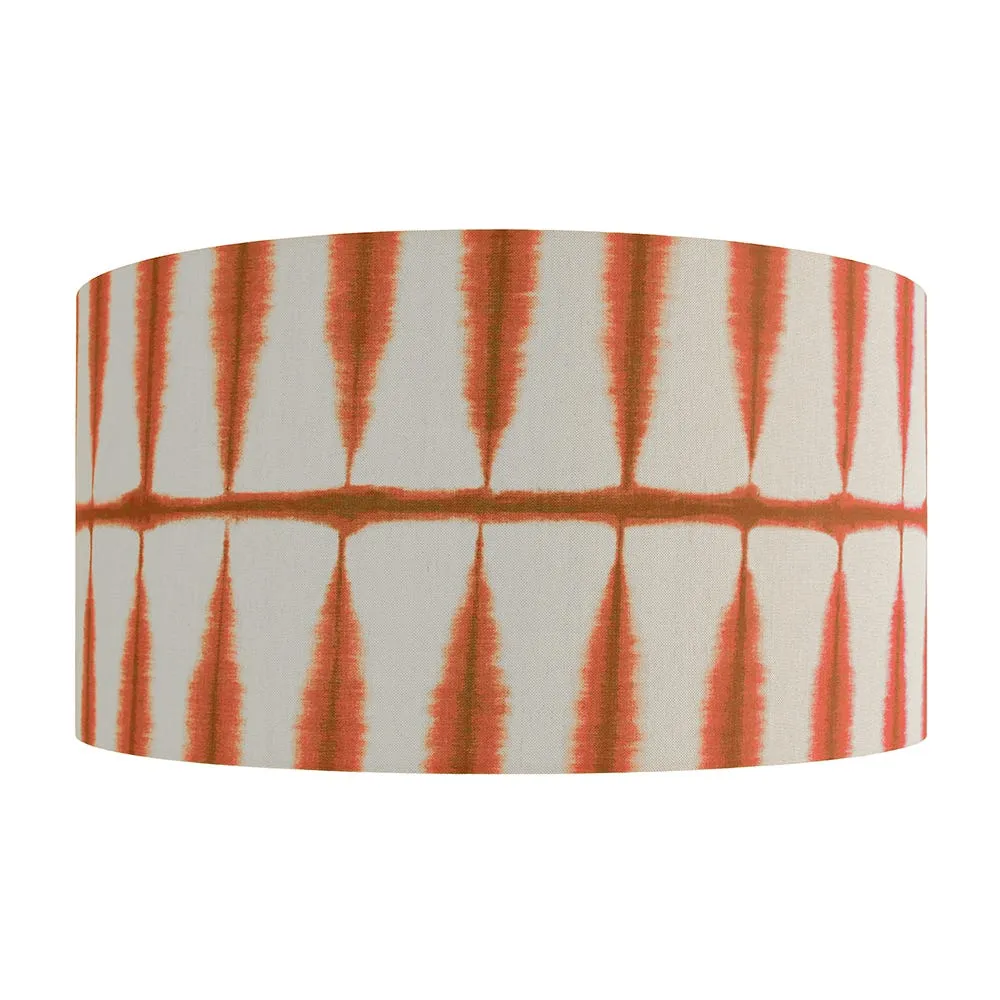 Shropshire Shades Shibori Lampshade Chilli Linen 60 x 30cm 2
