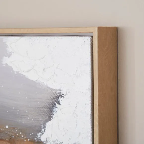 Set of 2 Waves Framed Canvases 2