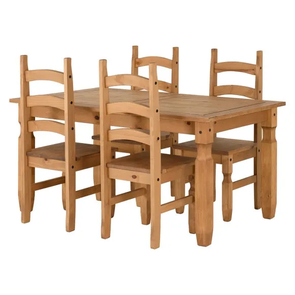 Corona Dining Table with 4 Dining Chairs 2