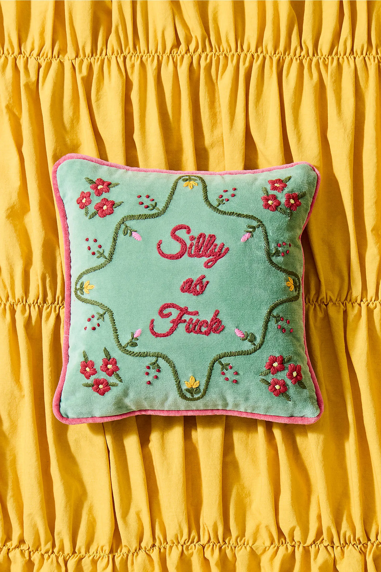 Silly As F*ck Mini Cushion - Green