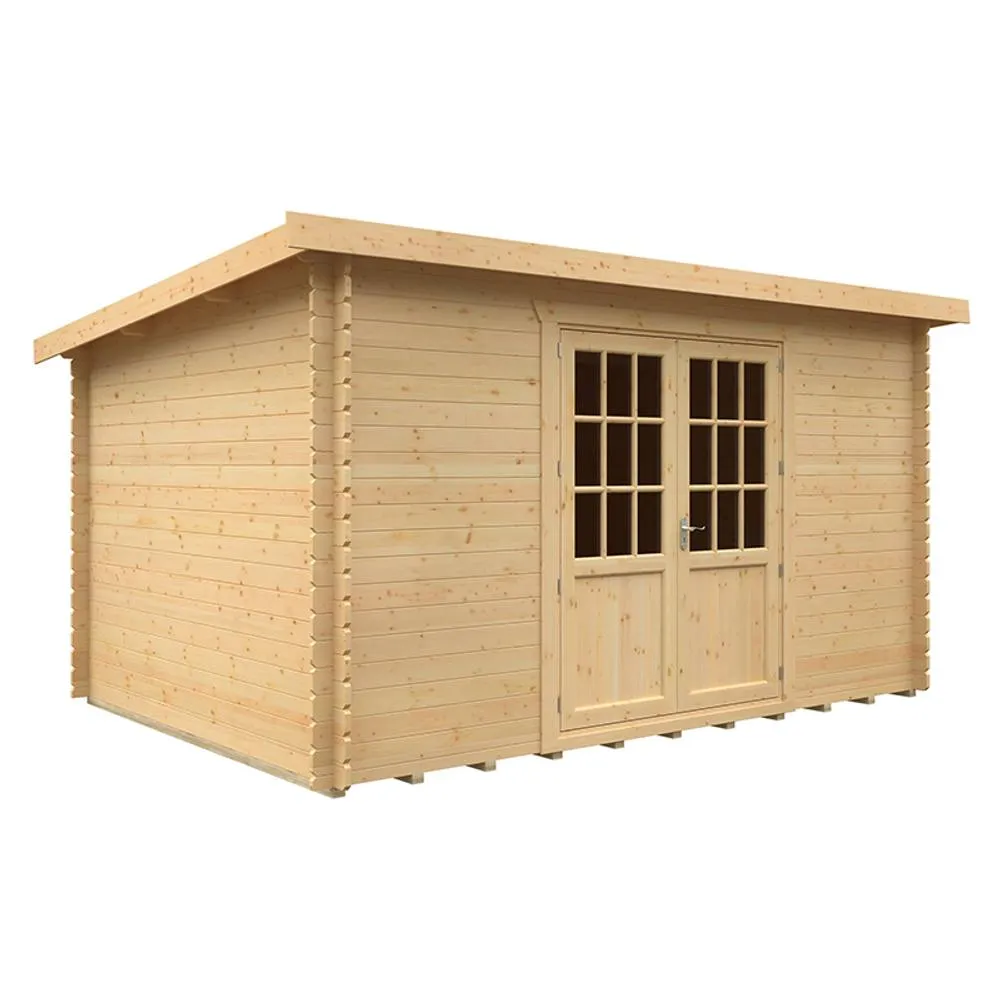 Buttercup Farm 14x10 The Kingsley 28mm Cabin - L415 x W295 x H232.8 cm in Natural