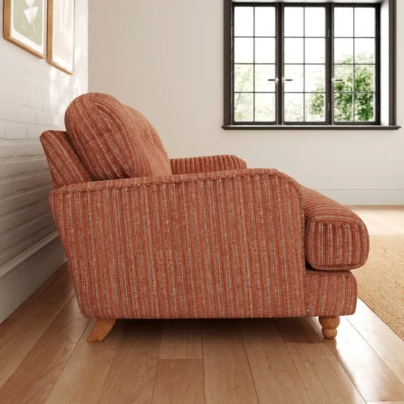Martha Chunky Chenille Stripe 2 Seater Sofa 3