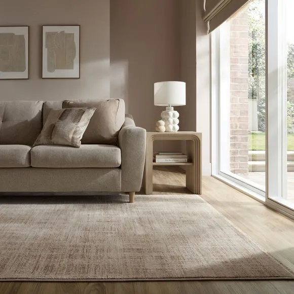 Nolan Abstract Flecked Fringe Rug