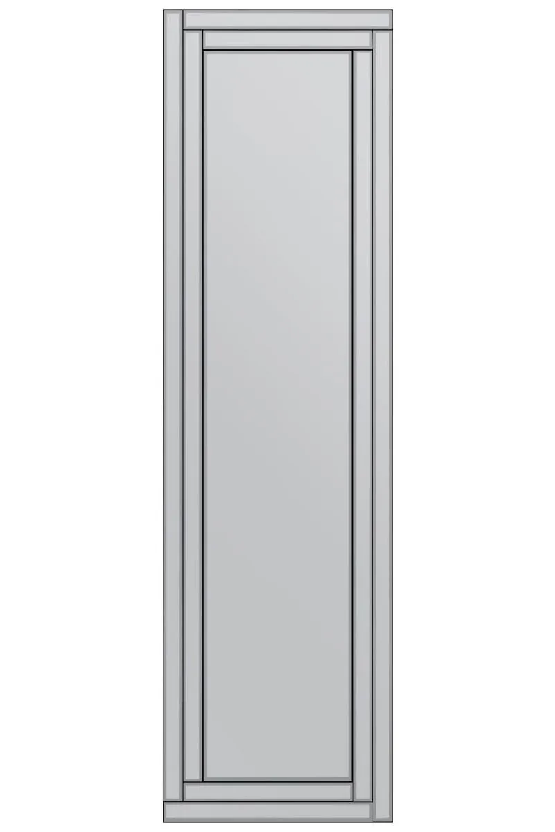 MirrorOutlet Luxford All Glass Bevel Free Standing Cheval Dress Mirror 150 x 40CM in Silver 4