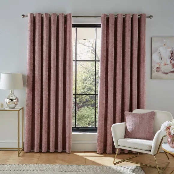Cashton Chenille Heavyweight Eyelet Curtains 2
