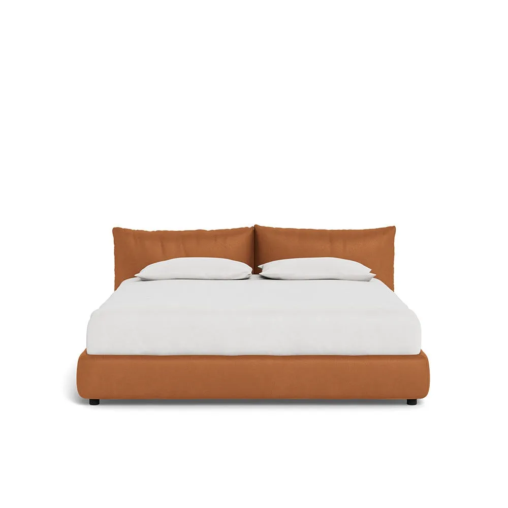 Heal's Pillow Bed Super King Luxury Leather Canella 1