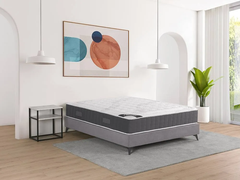 Vente-unique 140 X 190 Cm Hybrid Mattress 140 X 190 Cm Hybrid Pocket Springs With in White