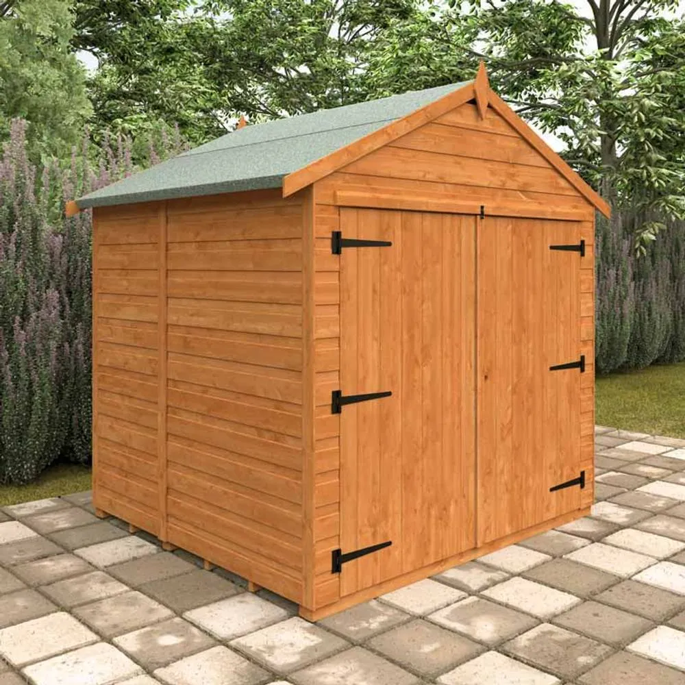 Buttercup Farm 5x6 Flex Apex Bike Shed 12mm Flex - L158.8 x W175 x H195.3 cm in Burnt Orange 2