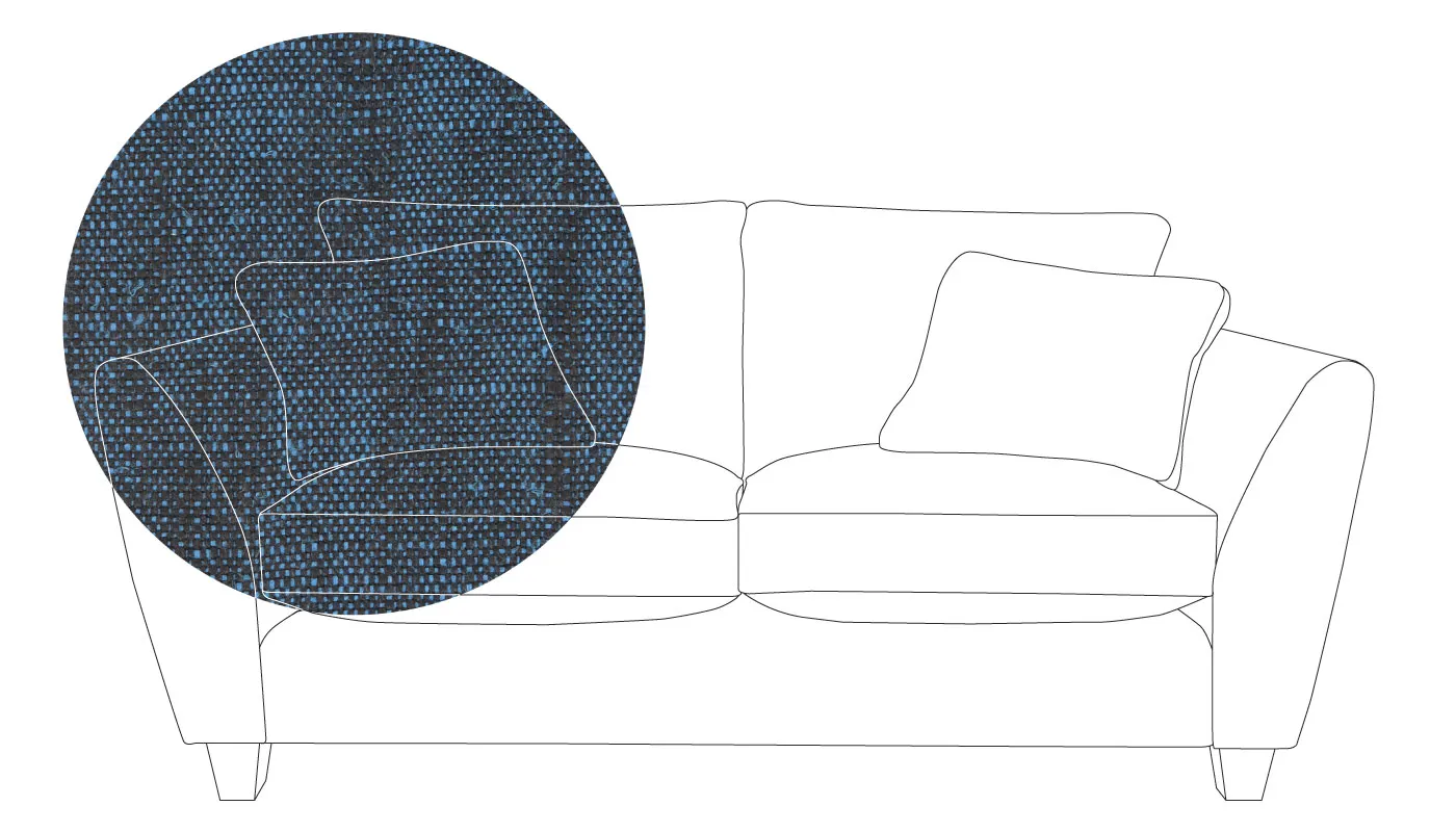 Heal's Torino 3 Seater Sofa Broad Weave Lagoon Natural Feet 1