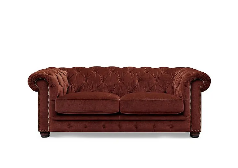 Shackleton 3 Seater Fabric Chesterfield Sofa - Tawny