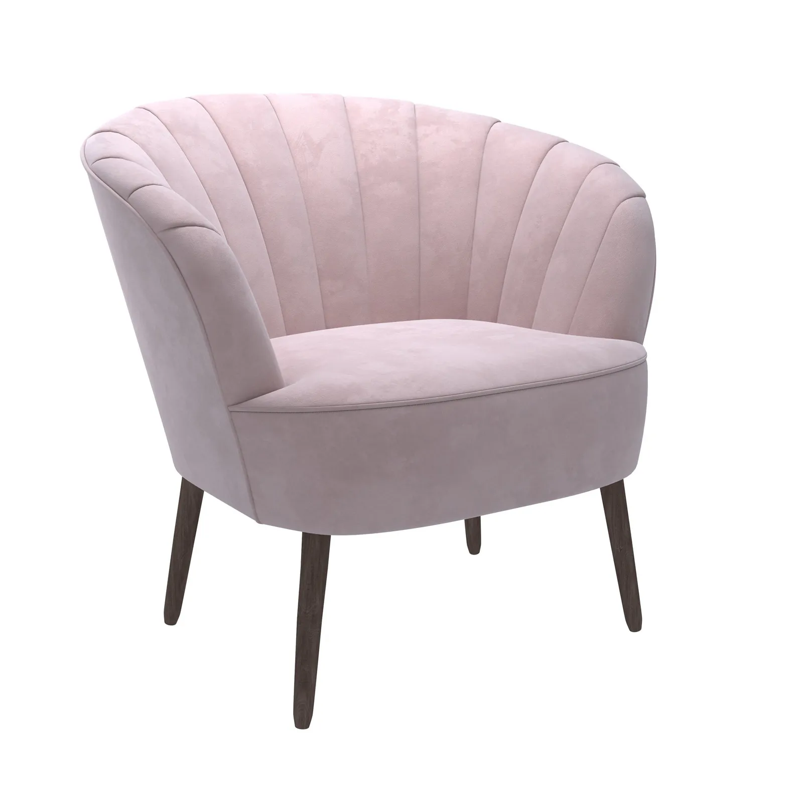 Rosalie Velvet Shell Chair Pink