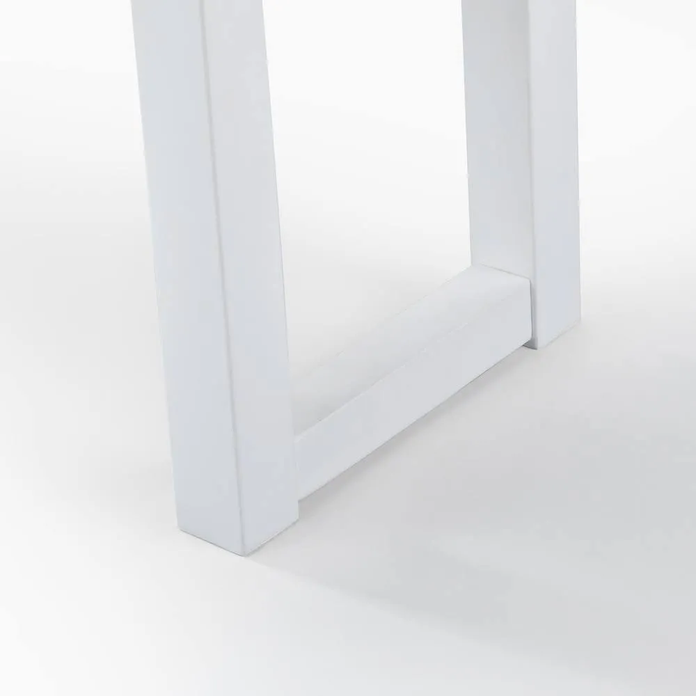 FurnitureboxUK Tobermory Rectangular Whitewash & White Wood Dining Bench 5