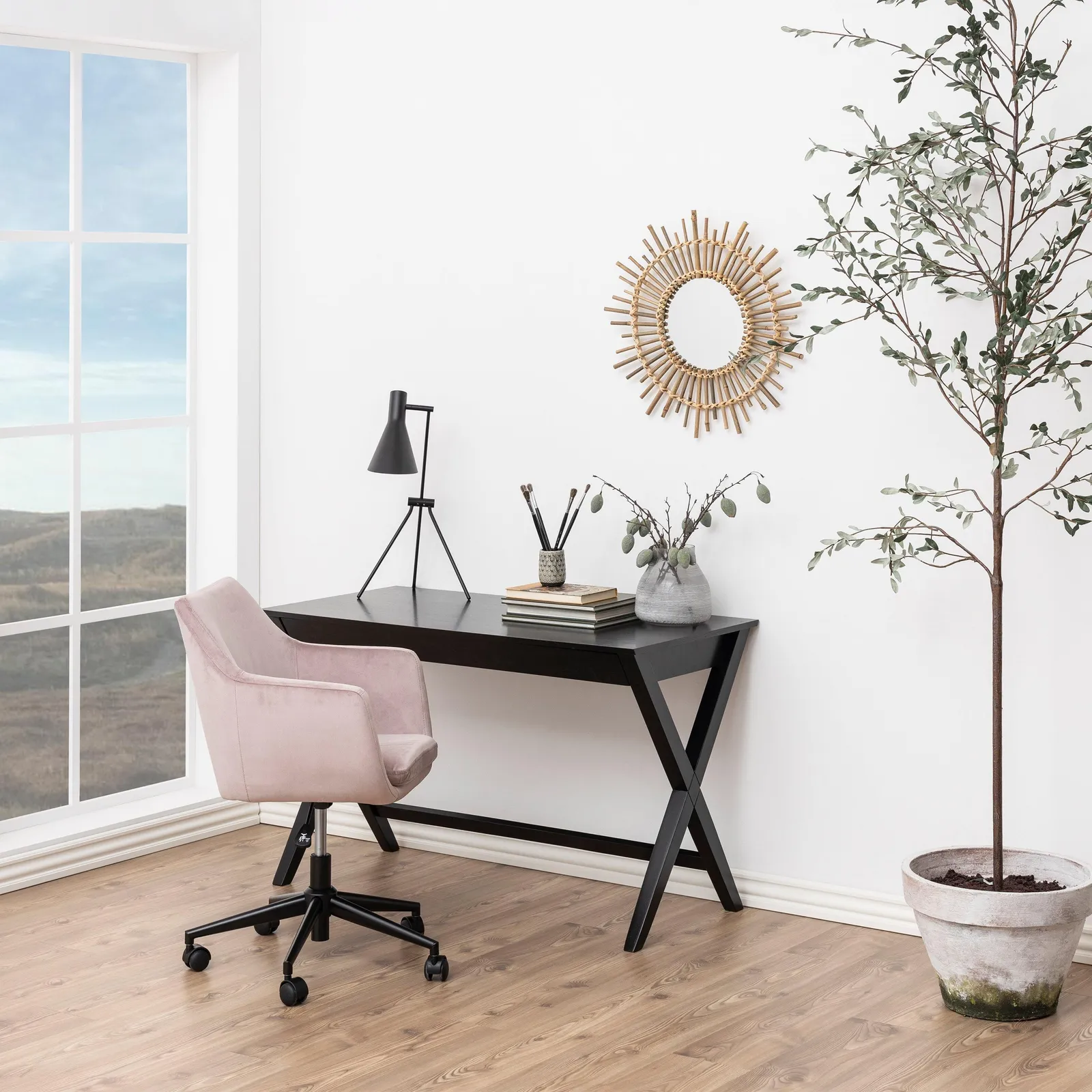 Furniture To Go Writex Desk 1 Drawer in Black 4