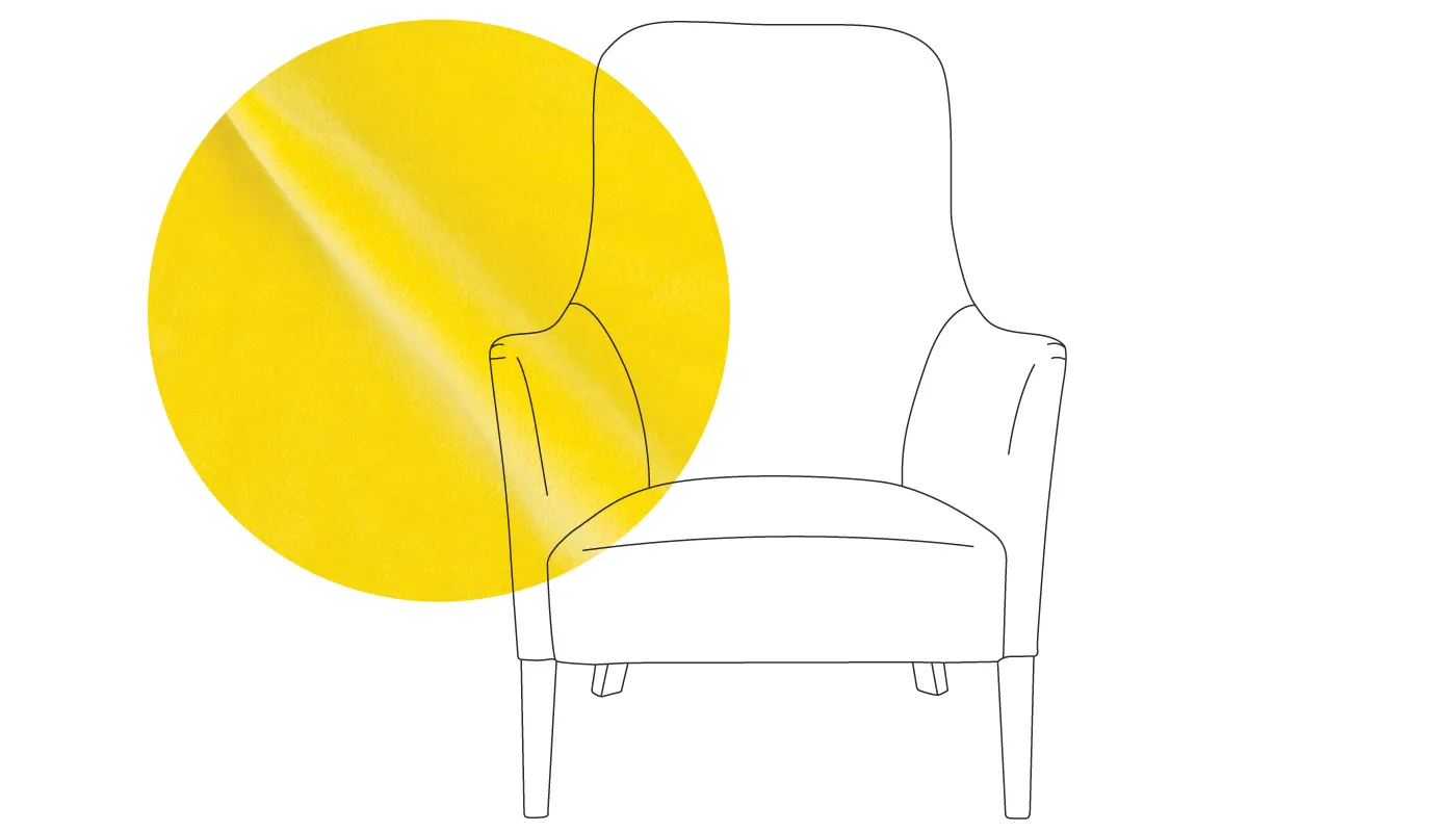 Pinch Pendel Armchair Varese Velvet Alchemilla Oak Feet
