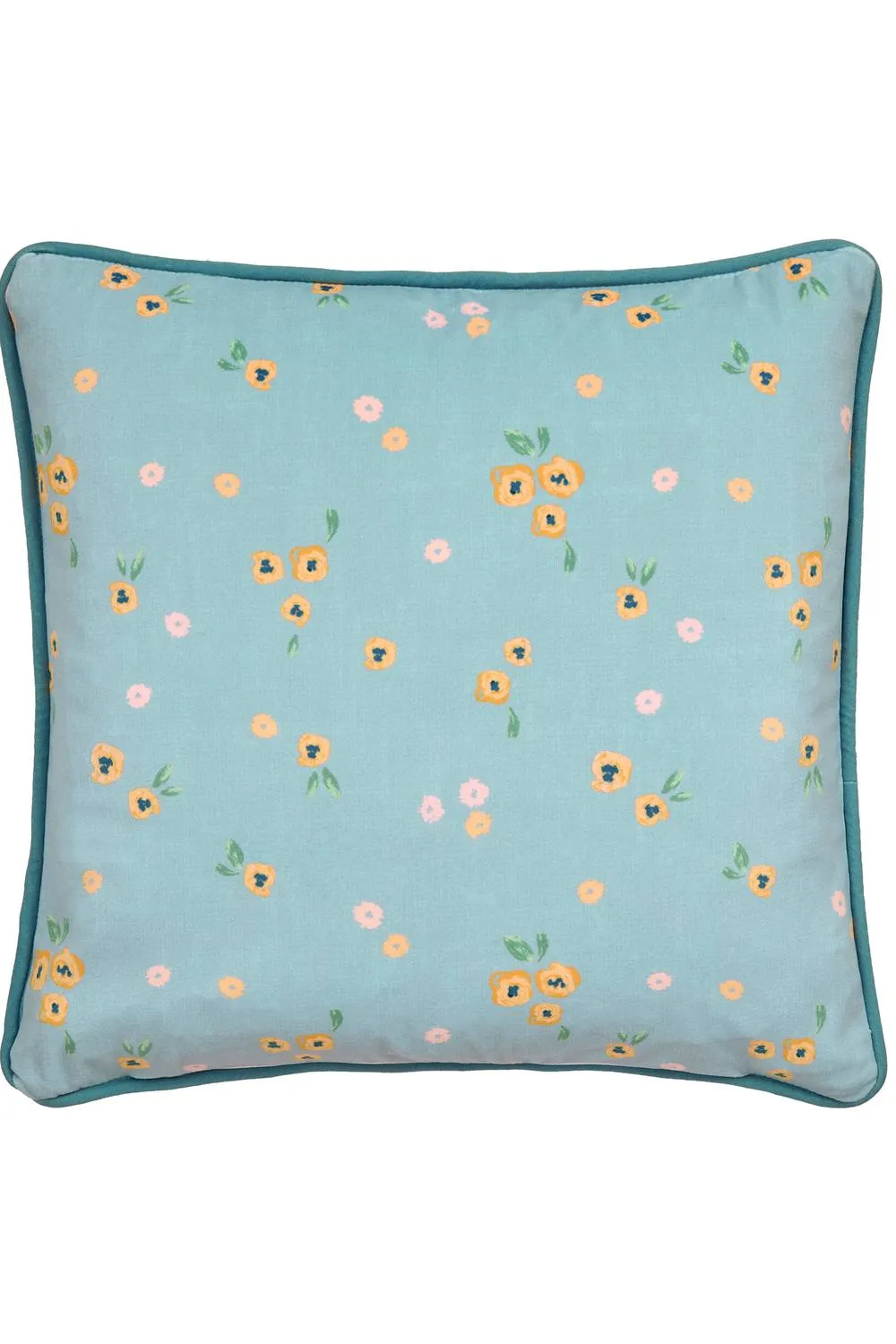 Dreams & Drapes 'Abstract Poppy' Velvet Filled Cushion 4