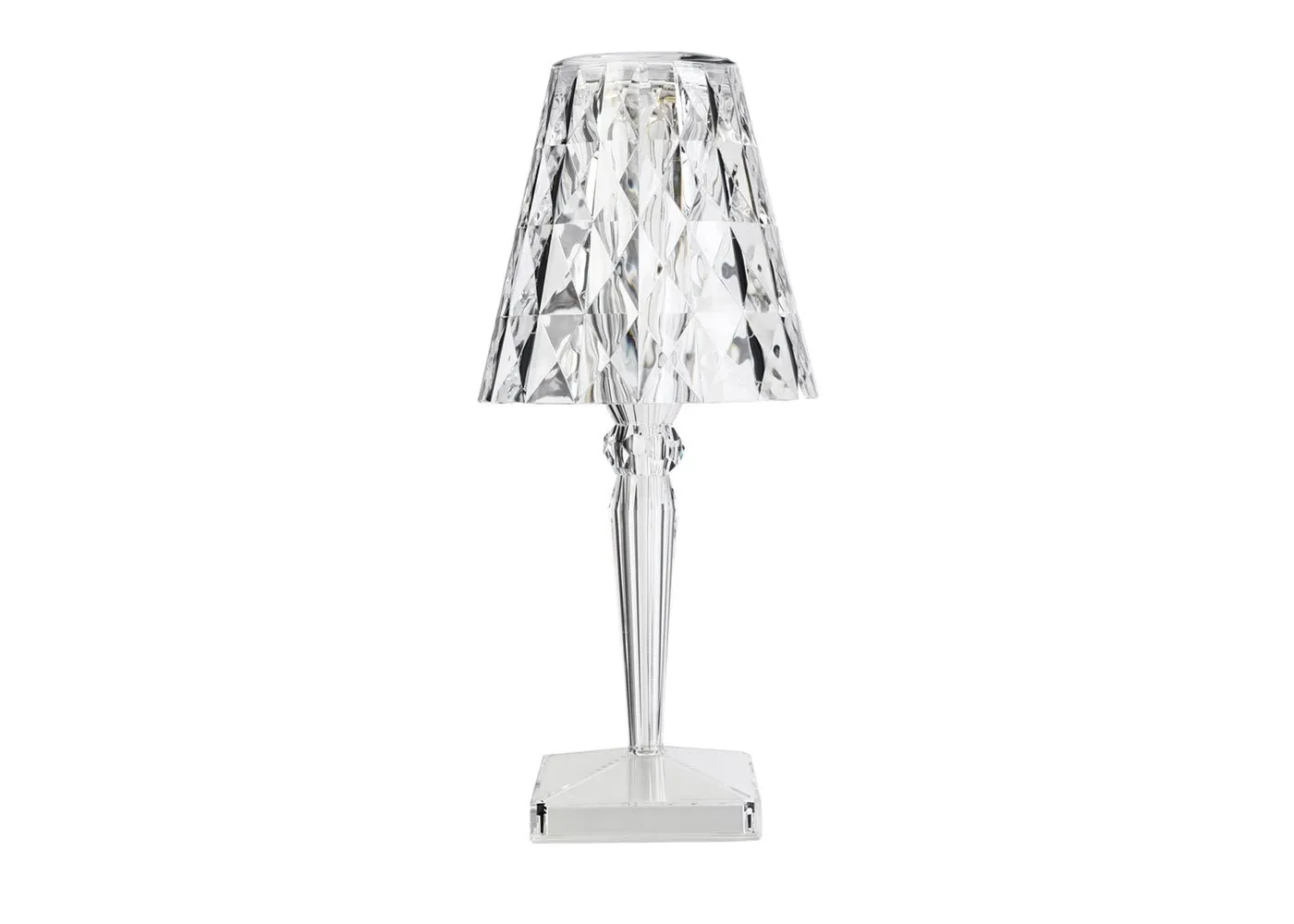 Kartell Big Battery LED Portable Table Lamp Crystal