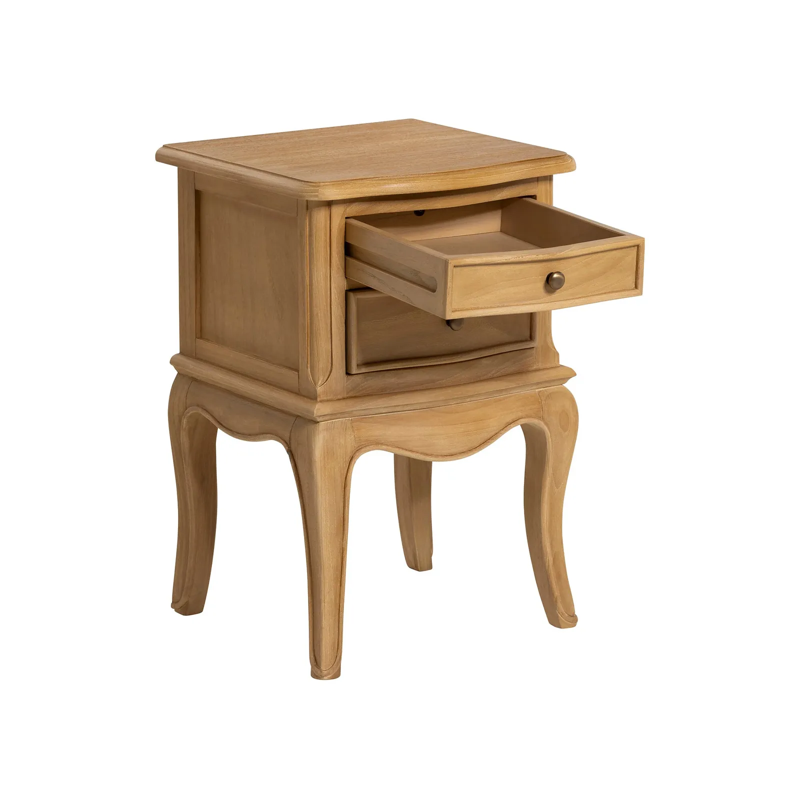 Cecile 2 Drawer Bedside Table, Neutral Wood | Barker & Stonehouse 4