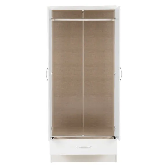 Nevada Double 1 Drawer Wardrobe 3