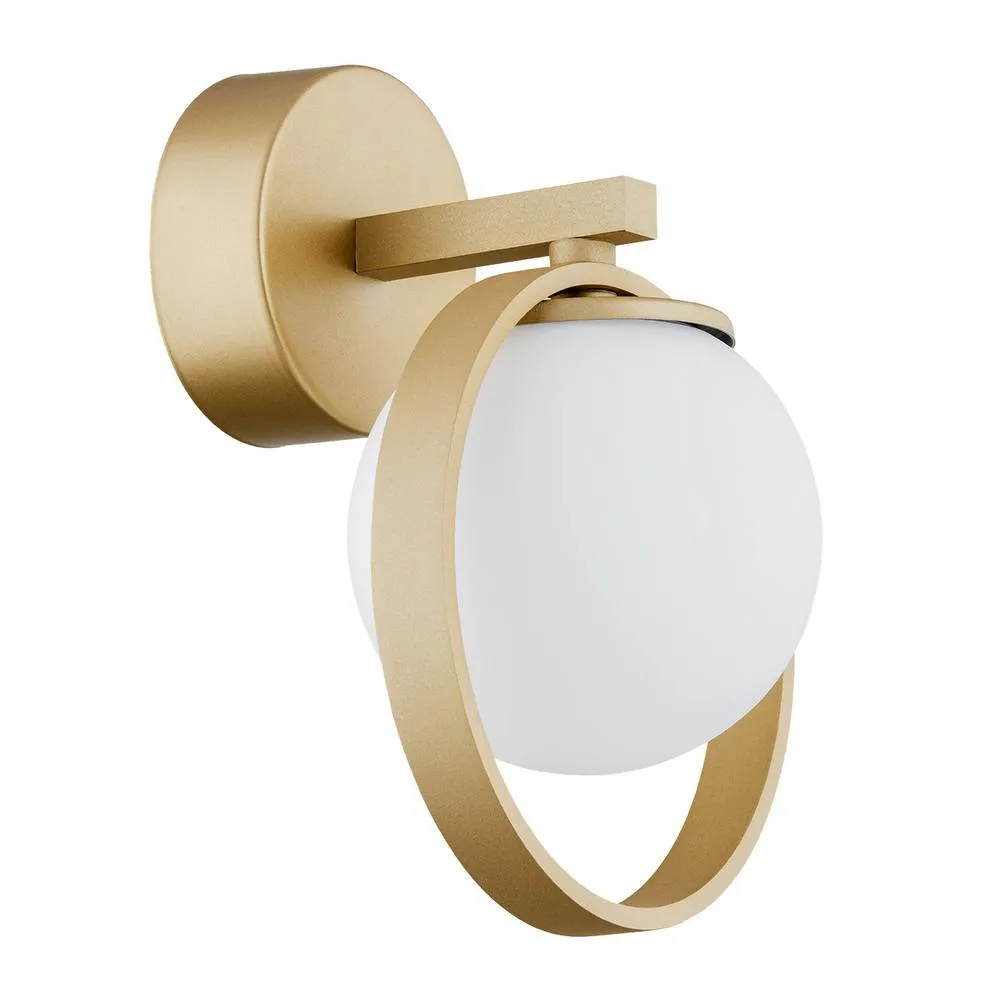 Netlighting Saturnia Wall Lamp Opal Matt Gold 2