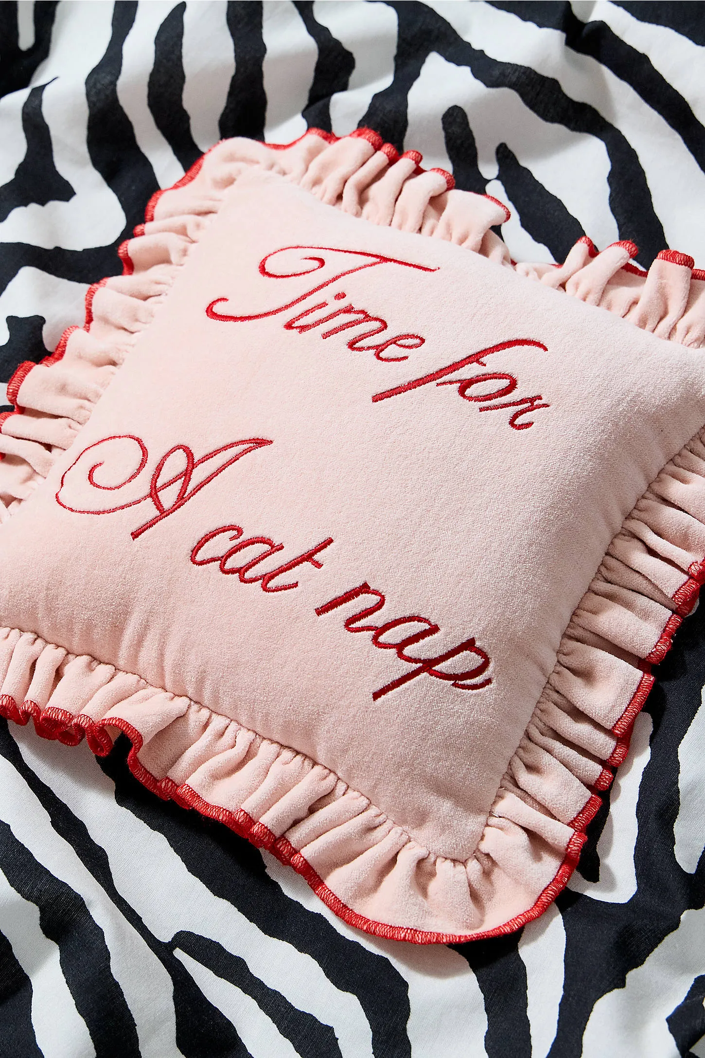 Time For A Cap Nap Cushion - Pink 2