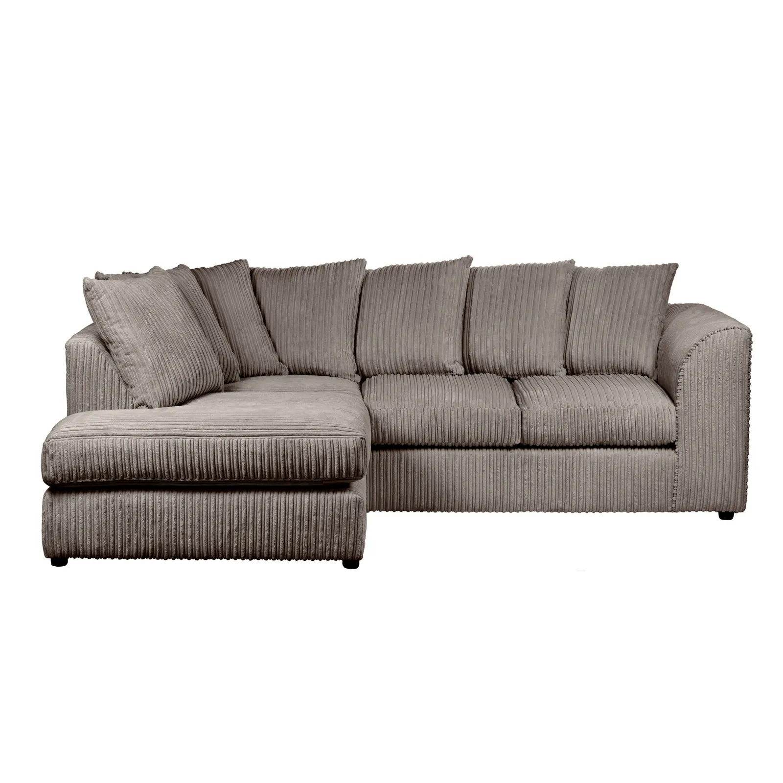 Blake Jumbo Cord Left Hand Corner Sofa Grey