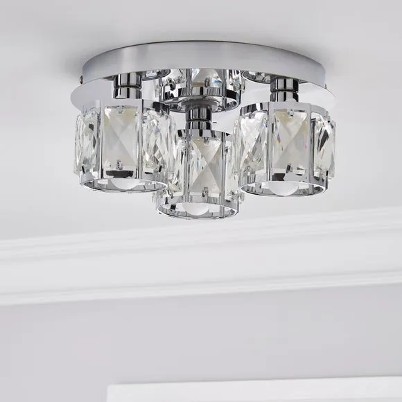 Kylie Bathroom 3 Light Flush Ceiling Light 2