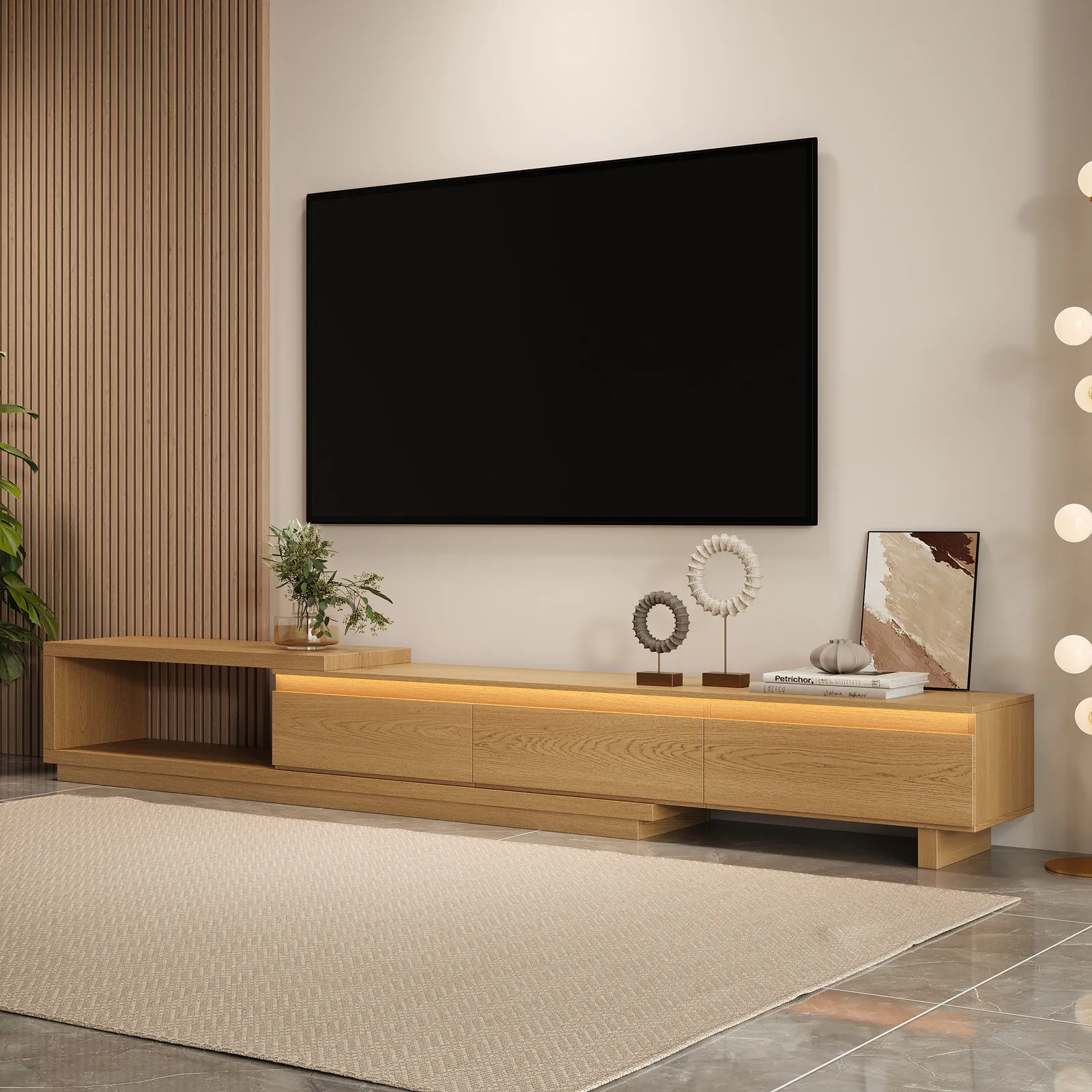 Quoint Extendable TV Stand with 3 Drawers 180 - 255 cm