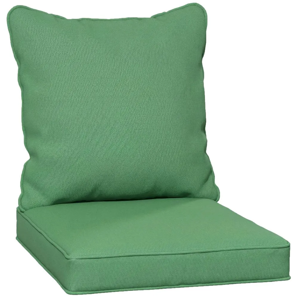 OUTSUNNY Garden Chair Cushion with Seat & Back Pad, CUSHION ONLY in Green 2