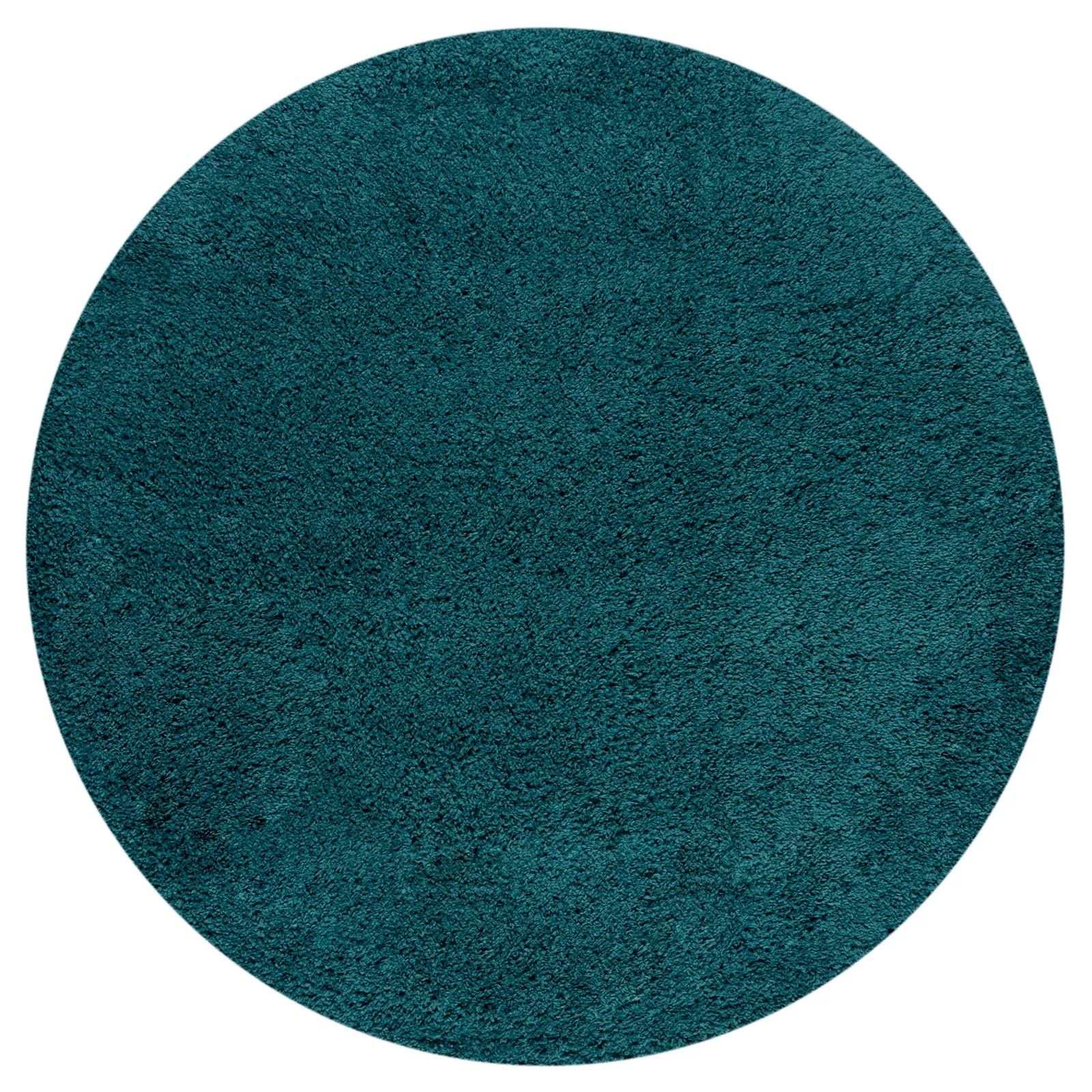 Cosy Teddy Round Rug Green
