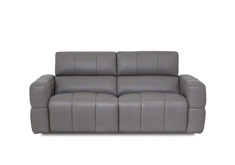 Cube Leather 3 Seater Power Recliner Sofa with Power Headrests
