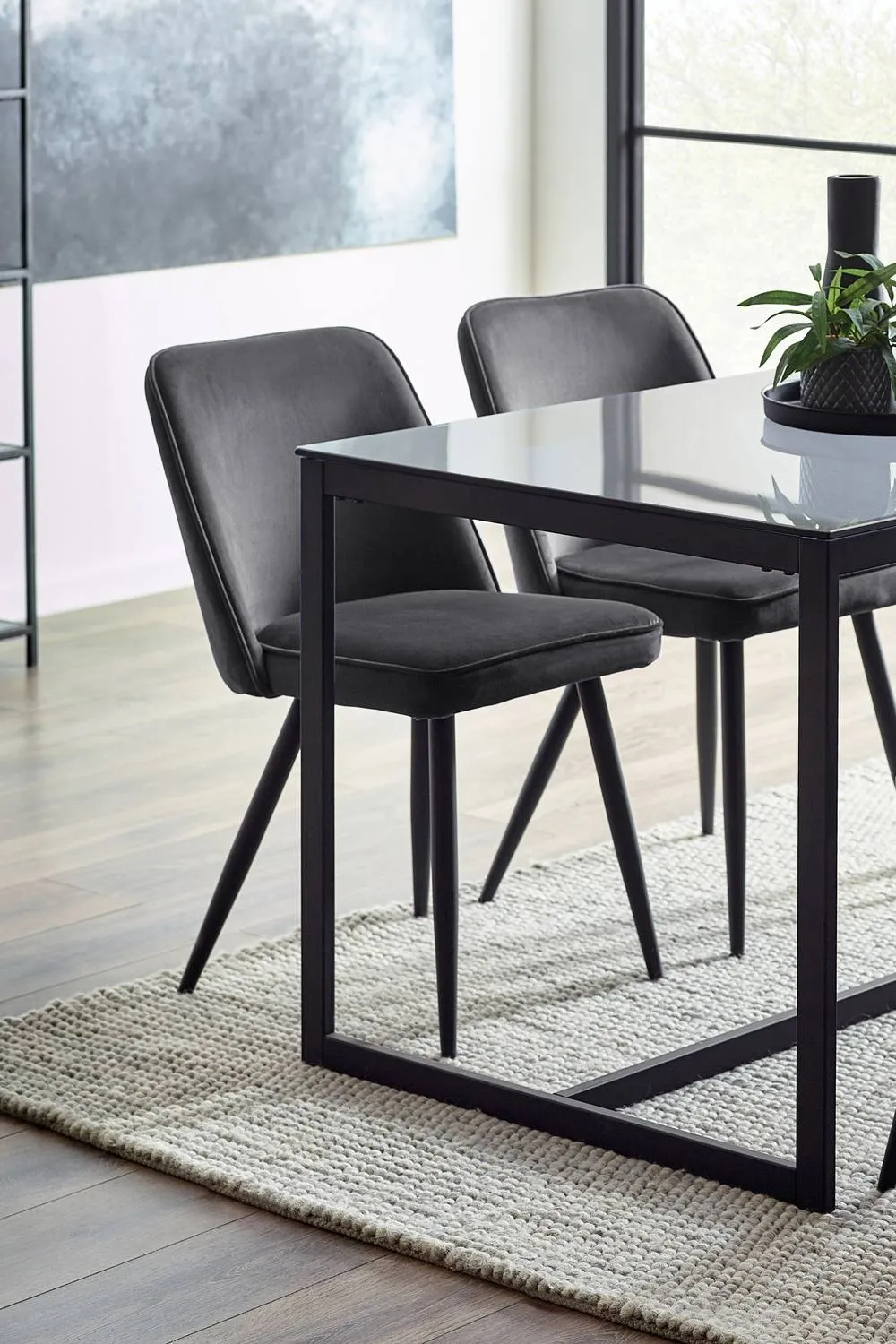 Julian Bowen Burgess Upholstered Dining Chair (Set of 2) in Grey 1