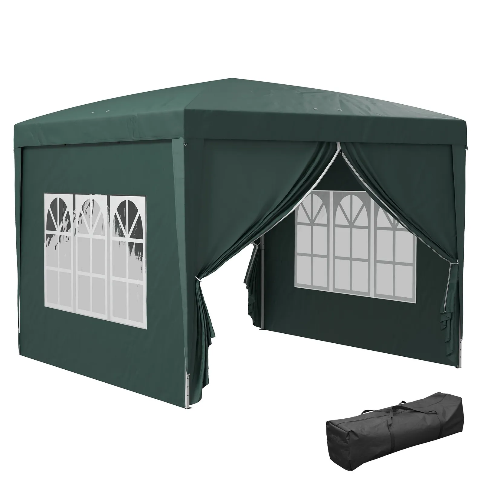 OUTSUNNY 3mx3m Pop Up Gazebo Party Tent Canopy Marquee with Storage Bag in Green 2