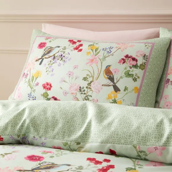 RHS x Catherine Lansfield Birds In Bloom Duvet Cover & Pillowcase Set 2