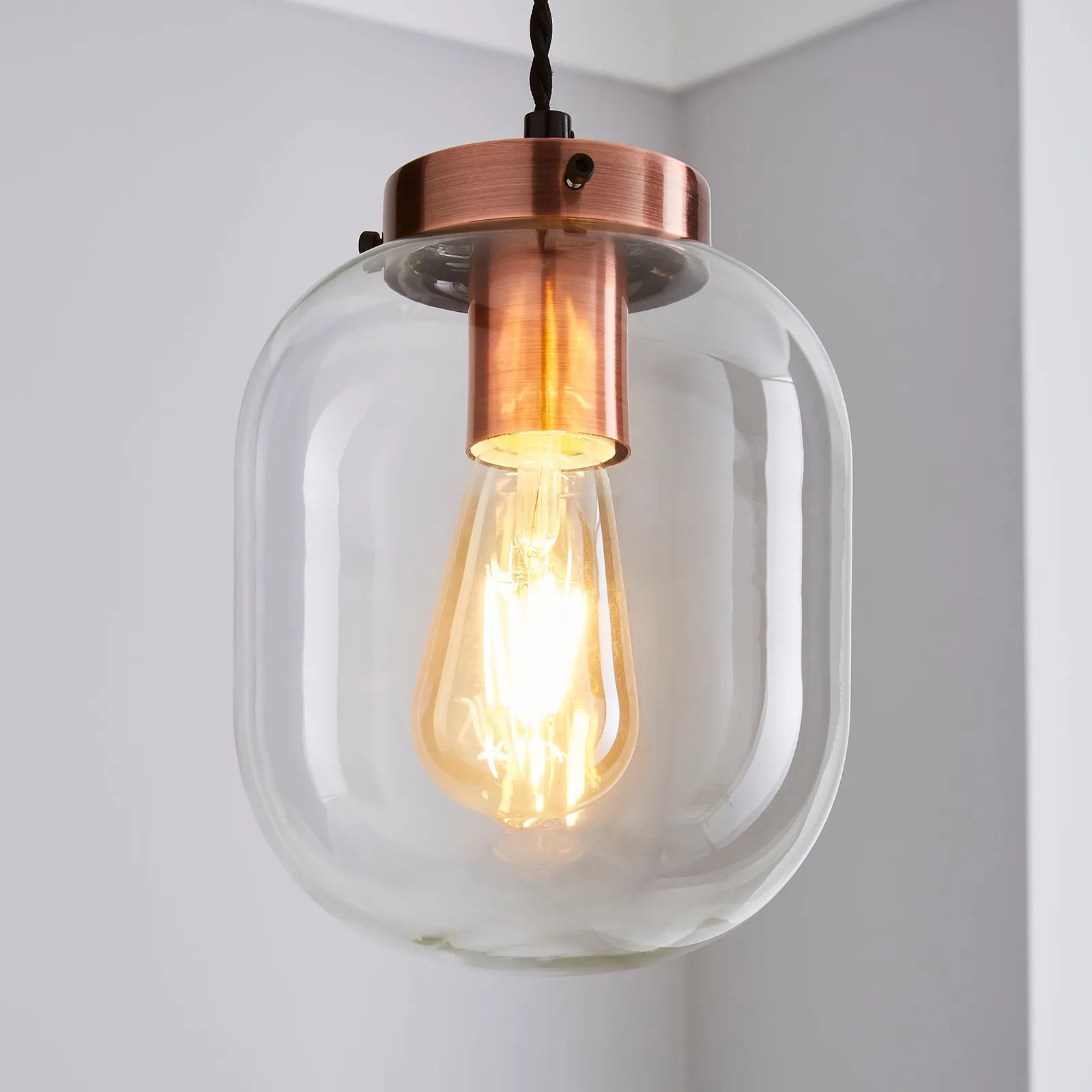 Dayo 1 Light Ceiling Fitting Clear