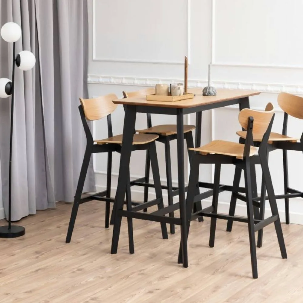 netfurniture Chelsea Bar Table in Oak & Black 3