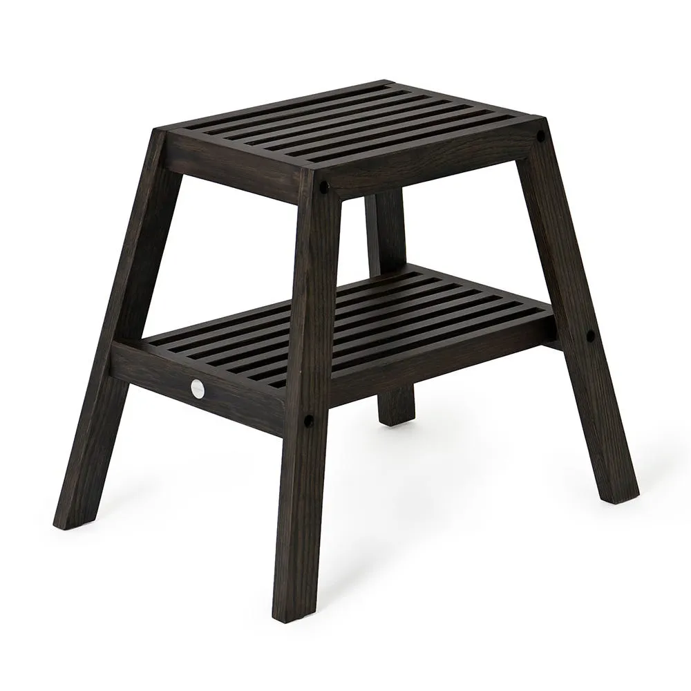 Wireworks Slatted Stool Dark Oak 3