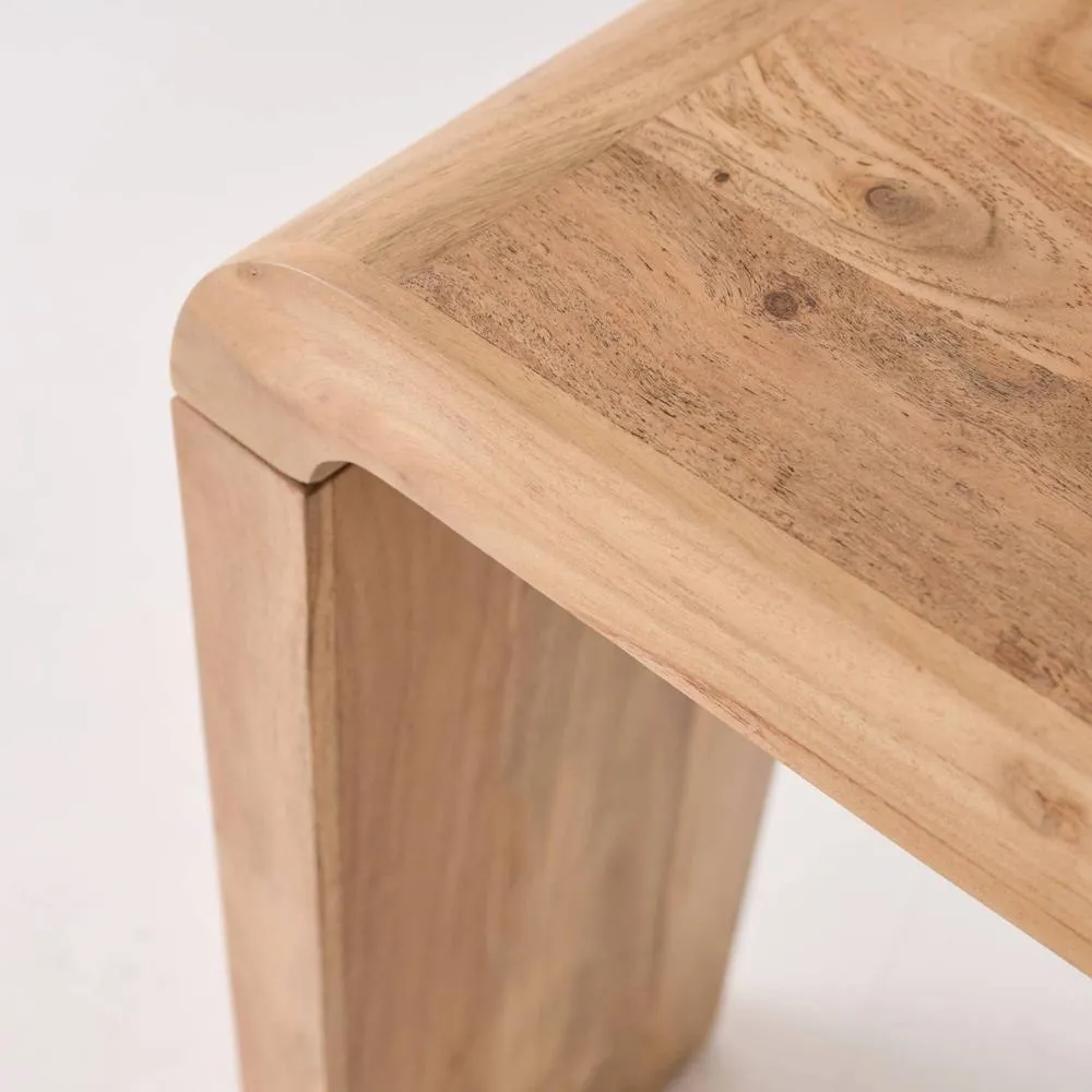sweeek Exotic Acacia Wood Console in Beige 5