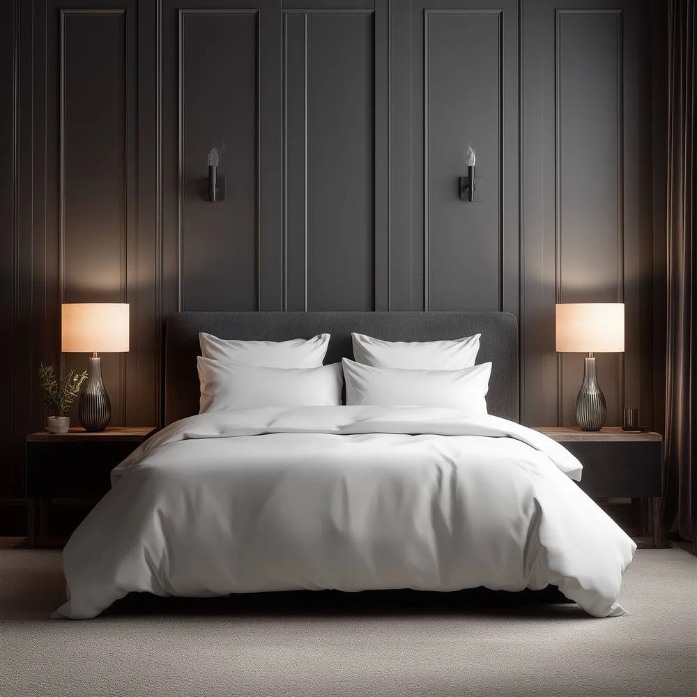 Snug City Luxury 400TC Cotton Sateen Hotel Quality Duvet Cover & Pillowcase in White
