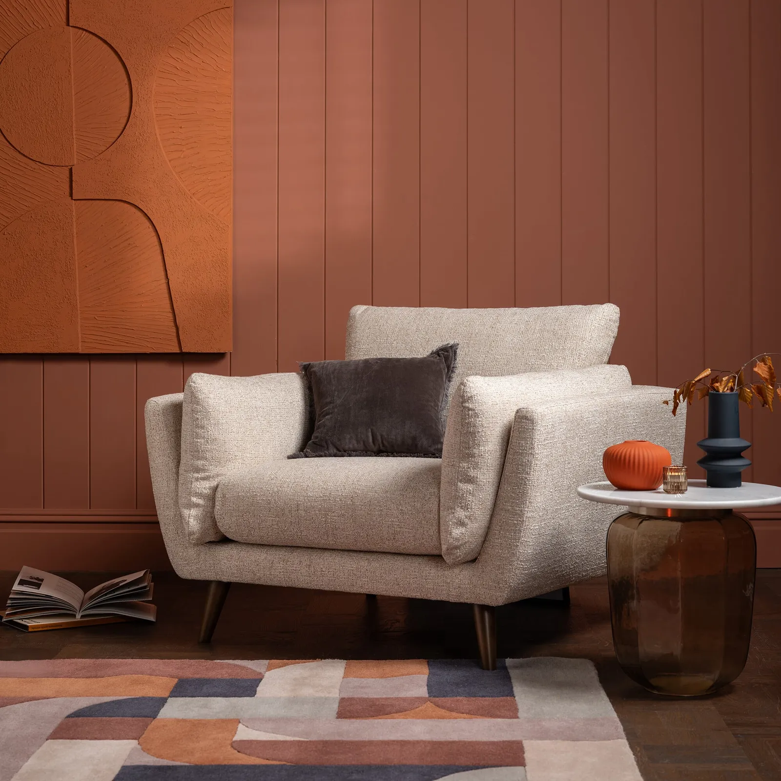 Malmo Armchair, White Fabric | Barker & Stonehouse 2