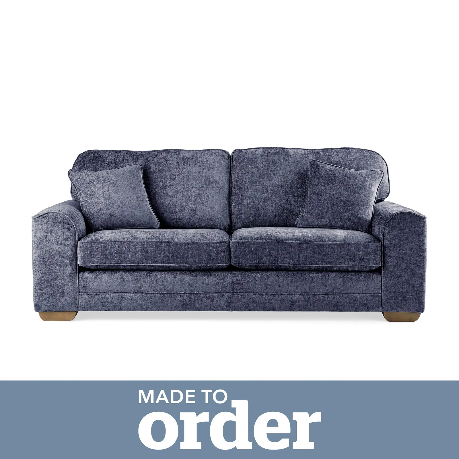 Morello 3 Seater Sofa Luxury Chenille Premium Chenille Navy