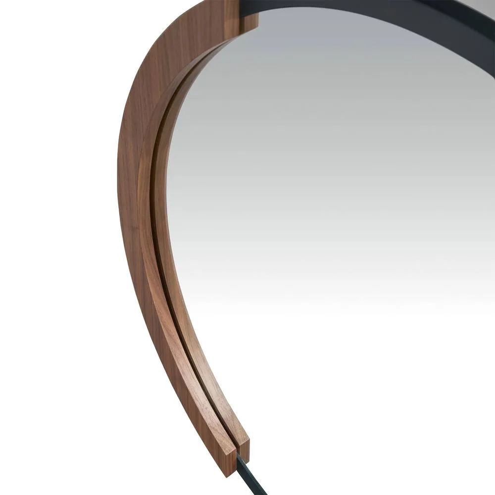 Angel Cerda Round Green MDF wood wall mirror 5